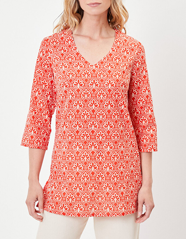 Short tunic in organic cotton voile femme La Fianc&eacute;e