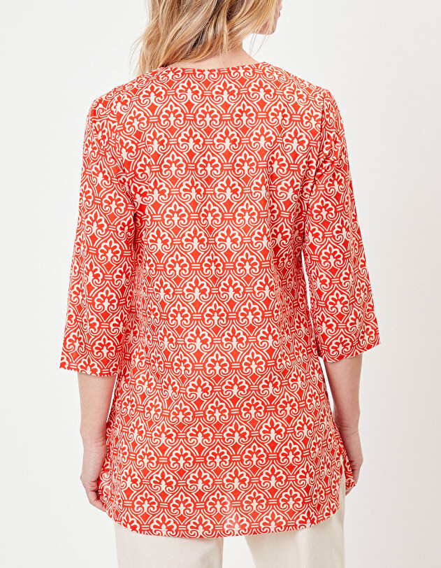 Short tunic in organic cotton voile femme La Fianc&eacute;e