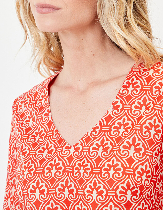 Short tunic in organic cotton voile femme La Fianc&eacute;e