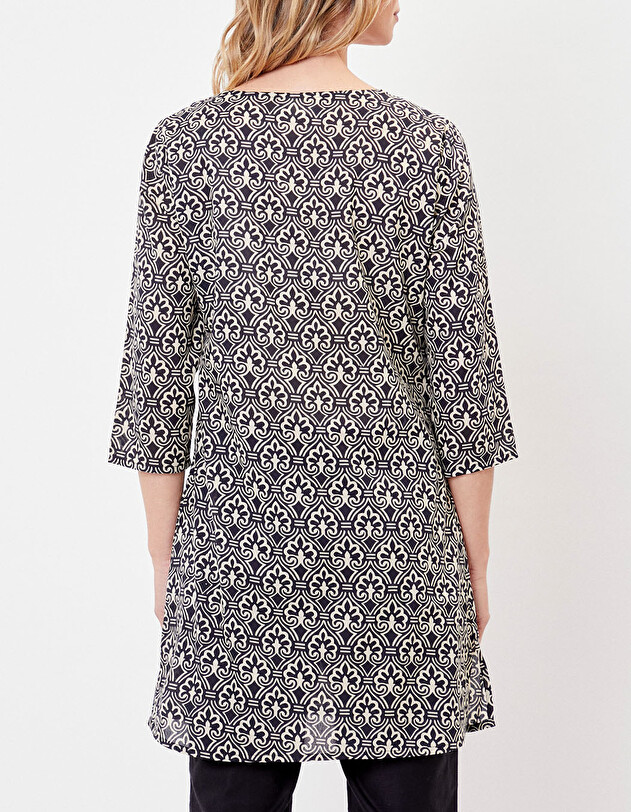 Long tunic in organic cotton voile femme La Fianc&eacute;e