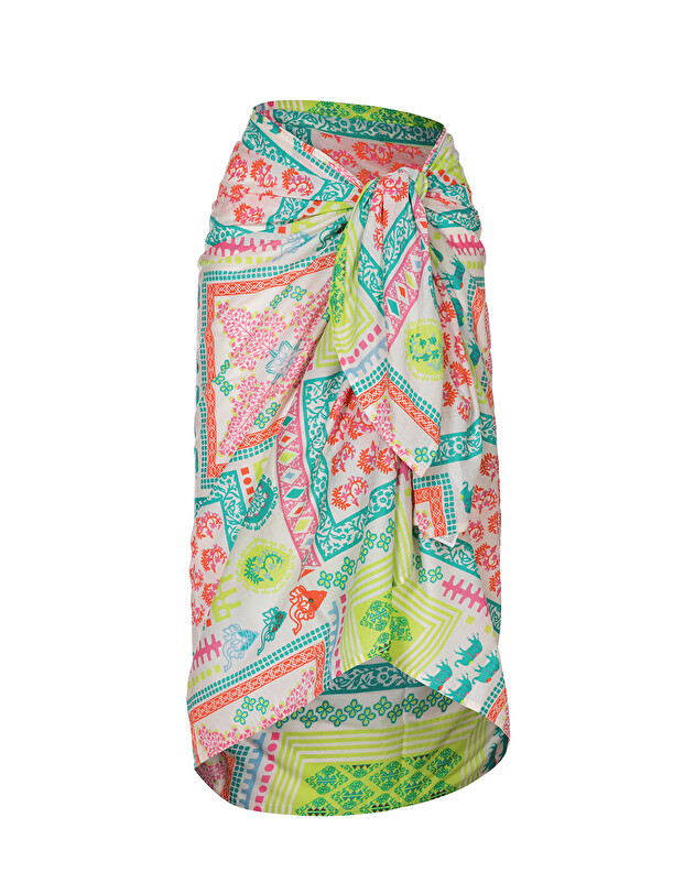 Printed cotton voile sarong femme La Fianc&eacute;e