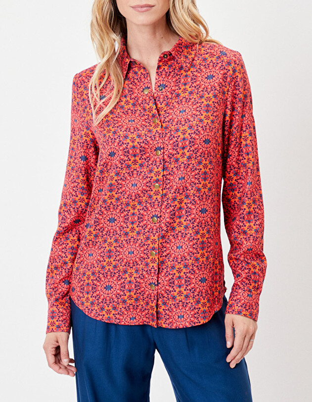 Flowing printed shirt Ecovero femme La Fianc&eacute;e