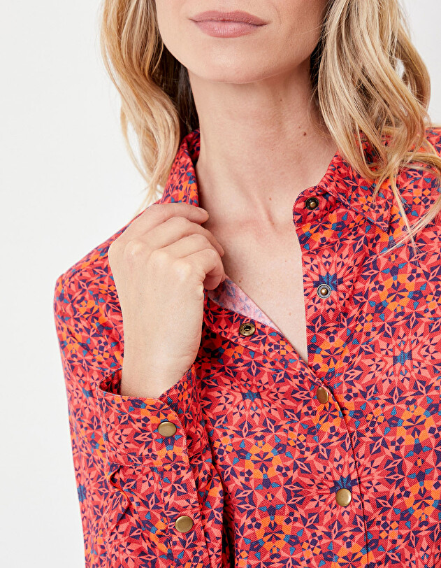 Flowing printed shirt Ecovero femme La Fianc&eacute;e