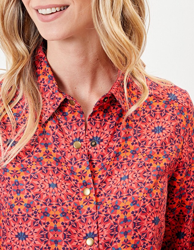 Flowing printed shirt Ecovero femme La Fianc&eacute;e