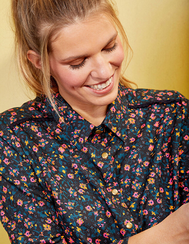 Flowing printed shirt Ecovero femme La Fianc&eacute;e