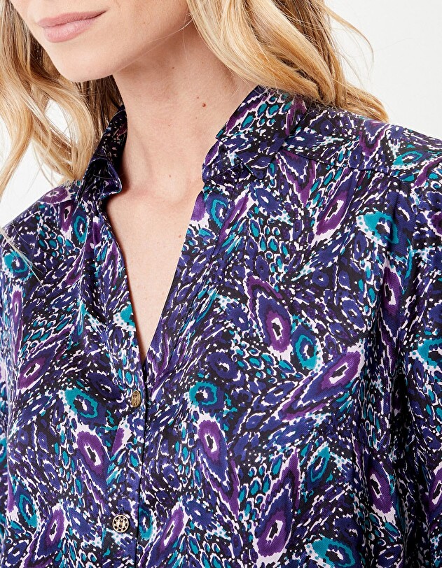 Flowing printed shirt Ecovero femme La Fianc&eacute;e