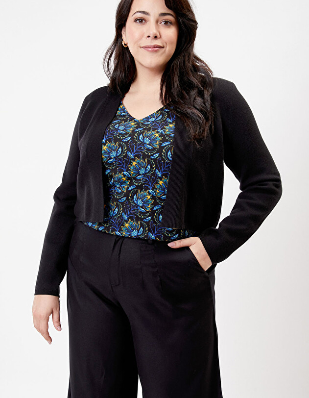 Short plain knit cardigan femme La Fianc&eacute;e