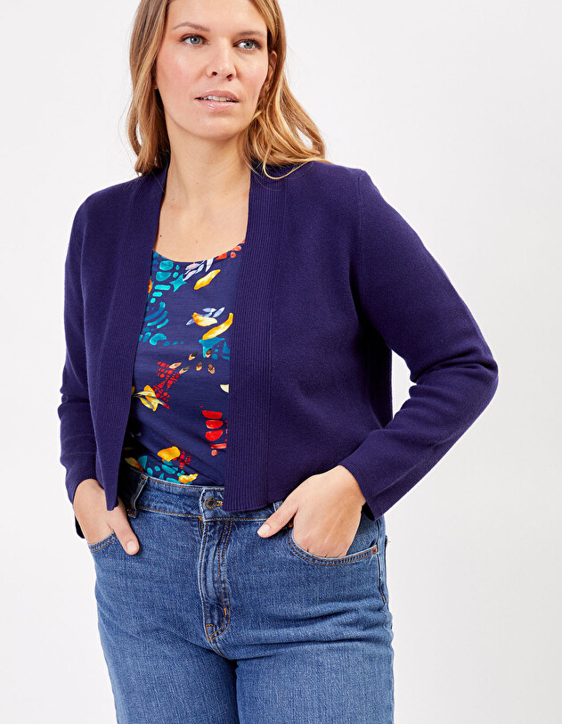Short plain knit cardigan femme La Fianc&eacute;e