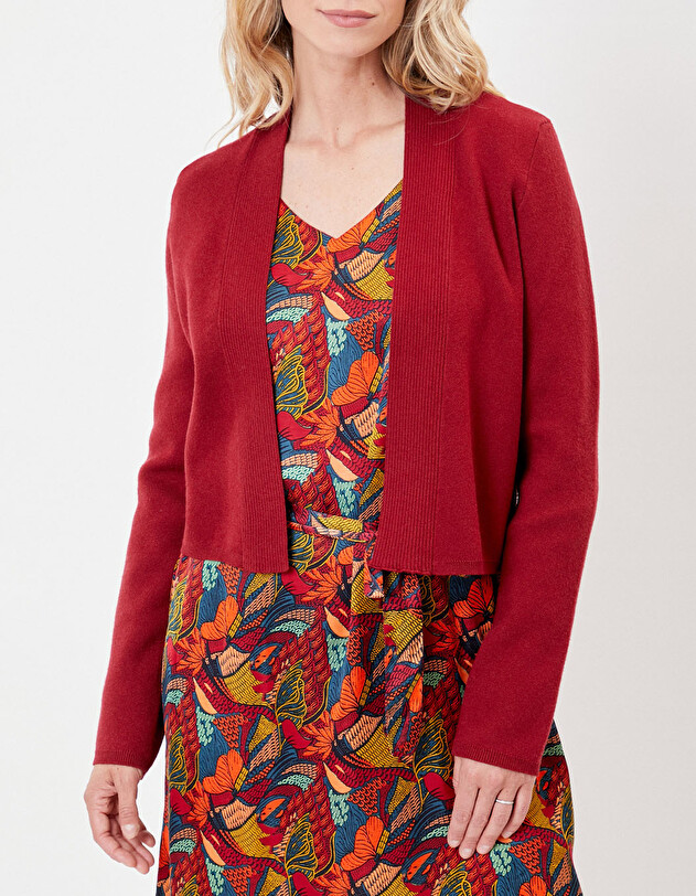 Short plain knit cardigan femme La Fianc&eacute;e