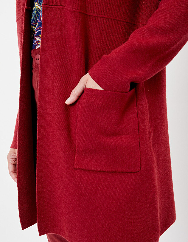 Long plain knit cardigan femme La Fianc&eacute;e