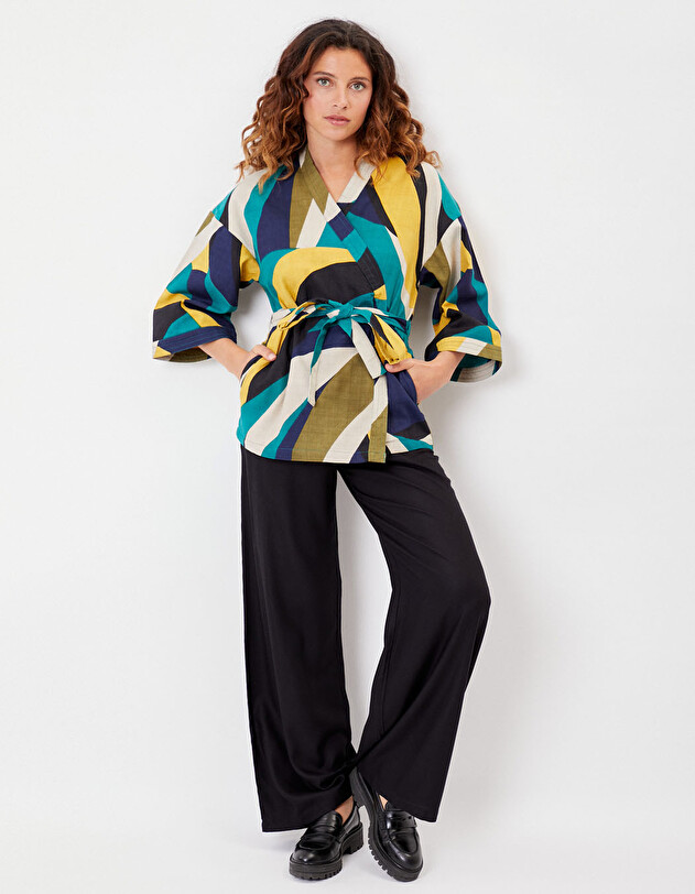 Short Printed Kimono organic cotton femme La Fianc&eacute;e