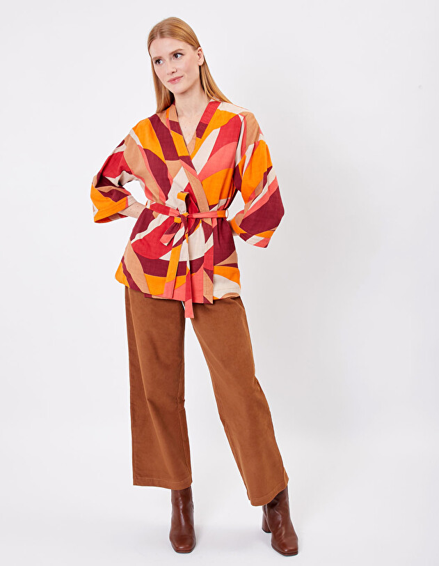 Short Printed Kimono organic cotton femme La Fianc&eacute;e