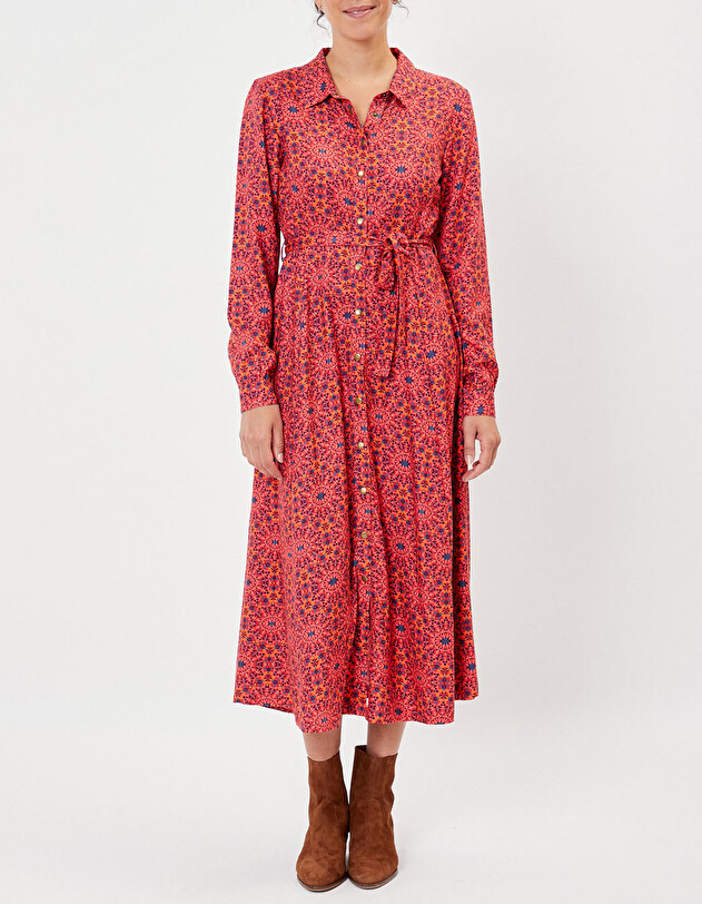 Midi shirt dress Ecovero femme La Fianc&eacute;e