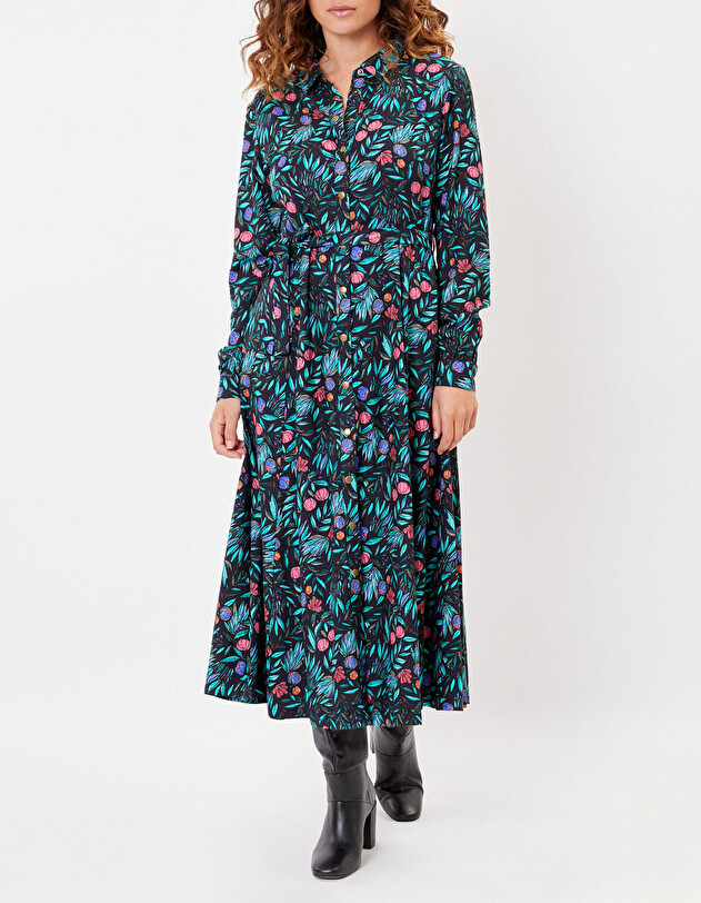 Midi shirt dress Ecovero femme La Fianc&eacute;e