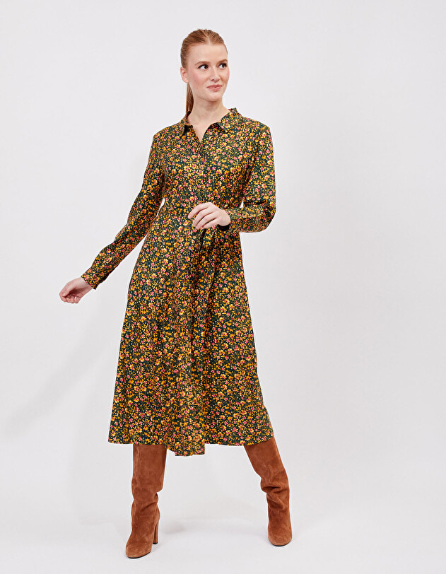 Midi shirt dress Ecovero femme La Fianc&eacute;e