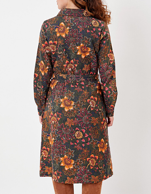 Organic cotton midi shirt dress femme La Fianc&eacute;e