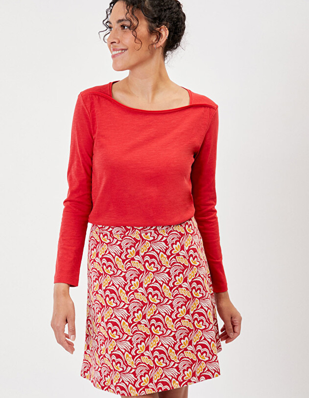 Organic cotton boat-neck T-shirt femme La Fianc&eacute;e