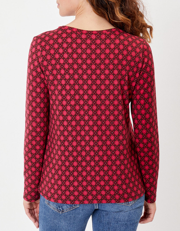 Printed V-neck T-shirt femme La Fianc&eacute;e