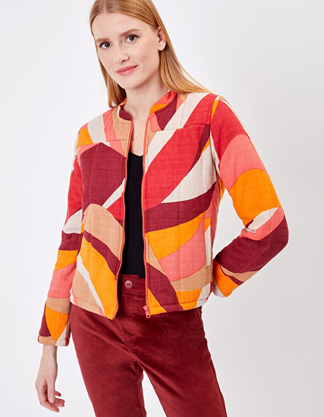 Organic cotton short quilted jacket femme La Fianc&eacute;e