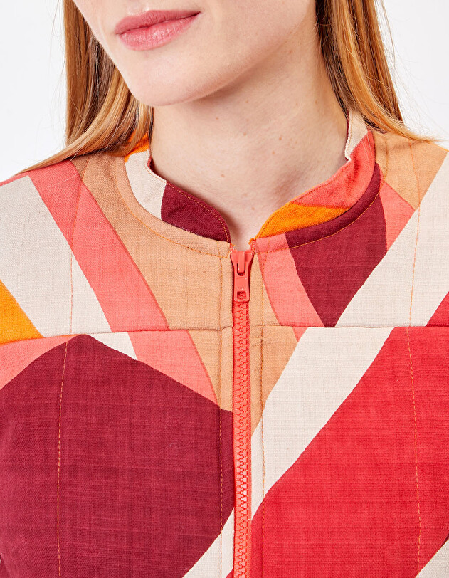 Organic cotton short quilted jacket femme La Fianc&eacute;e