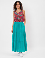 Long ruffled skirt organic cotton femme La Fiancée