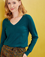 Women's v-neck knit sweater femme La Fiancée