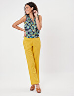 Organic cotton voile straight-leg pants femme La Fiancée