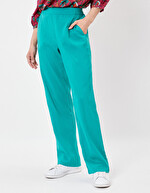 Organic cotton voile straight-leg pants femme La Fiancée
