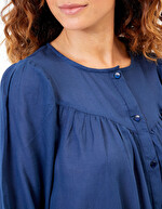 Loose-fitting organic cotton blouse femme La Fiancée