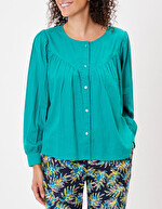 Loose-fitting organic cotton blouse femme La Fiancée