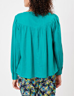 Loose-fitting organic cotton blouse femme La Fiancée