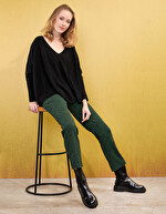 Straight-leg trousers in soft knit femme La Fianc&eacute;e