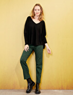 Straight-leg trousers in soft knit femme La Fianc&eacute;e