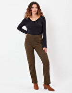 Straight-leg trousers in soft knit femme La Fiancée