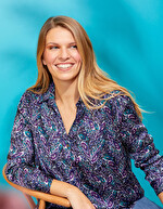 Flowing printed shirt Ecovero femme La Fiancée