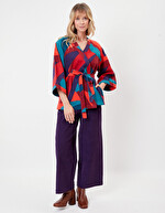 Short Printed Kimono organic cotton femme La Fiancée