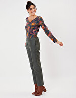 Organic cotton canvas trousers femme La Fiancée