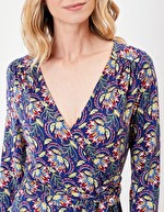 Jersey knit wrap dress femme La Fiancée