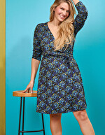 Jersey knit wrap dress femme La Fiancée