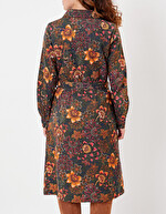 Organic cotton midi shirt dress femme La Fiancée