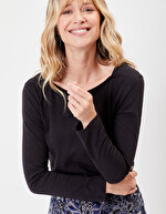 Organic cotton boat-neck T-shirt femme La Fiancée