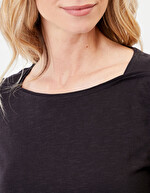 Organic cotton boat-neck T-shirt femme La Fiancée