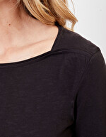 Organic cotton boat-neck T-shirt femme La Fiancée
