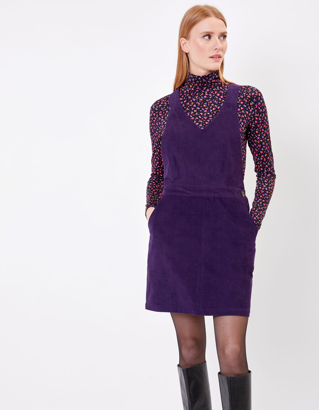 Short velvet overalls dress femme Princesse Nomade