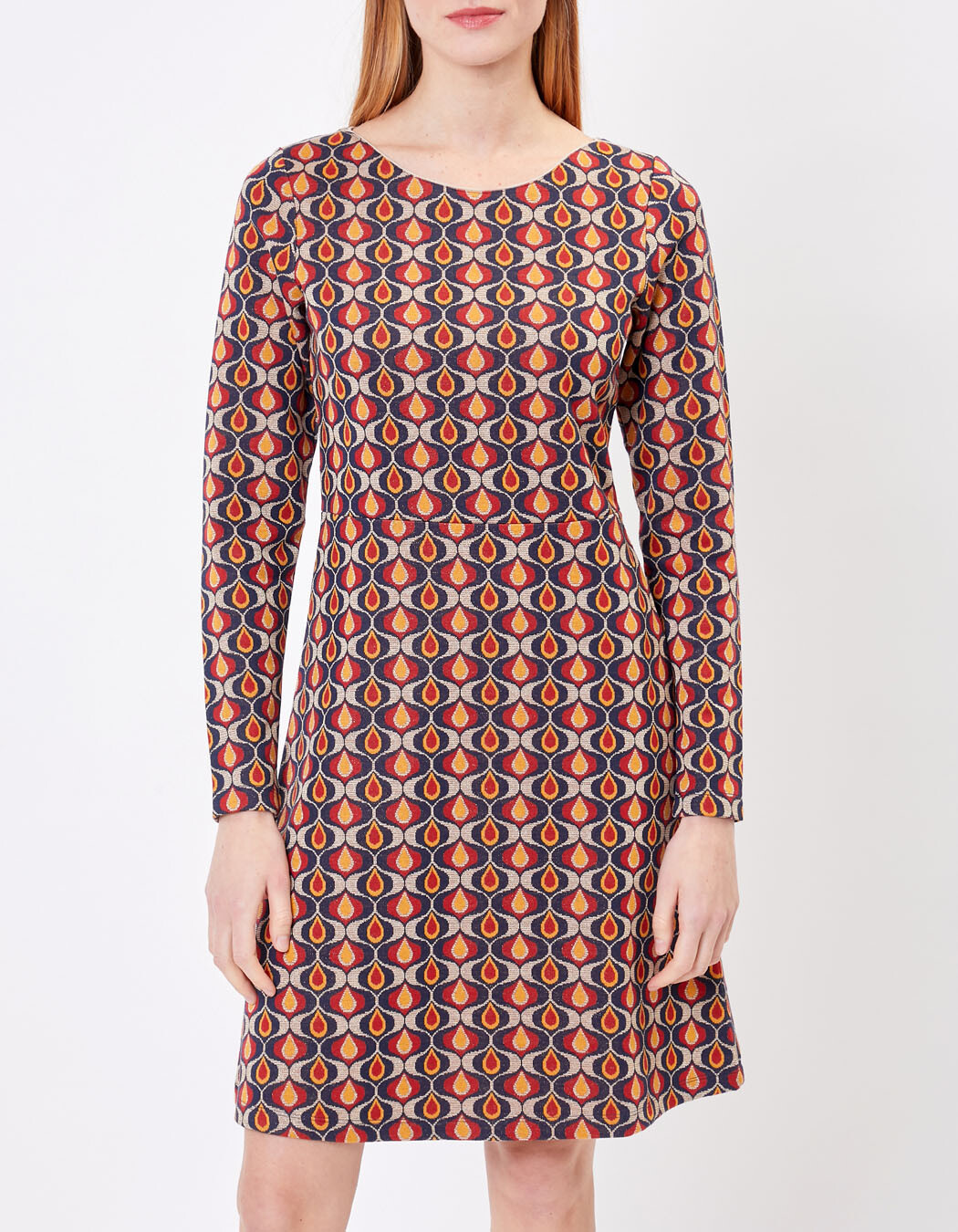 Long-sleeved jacquard knit dress femme Princesse Nomade
