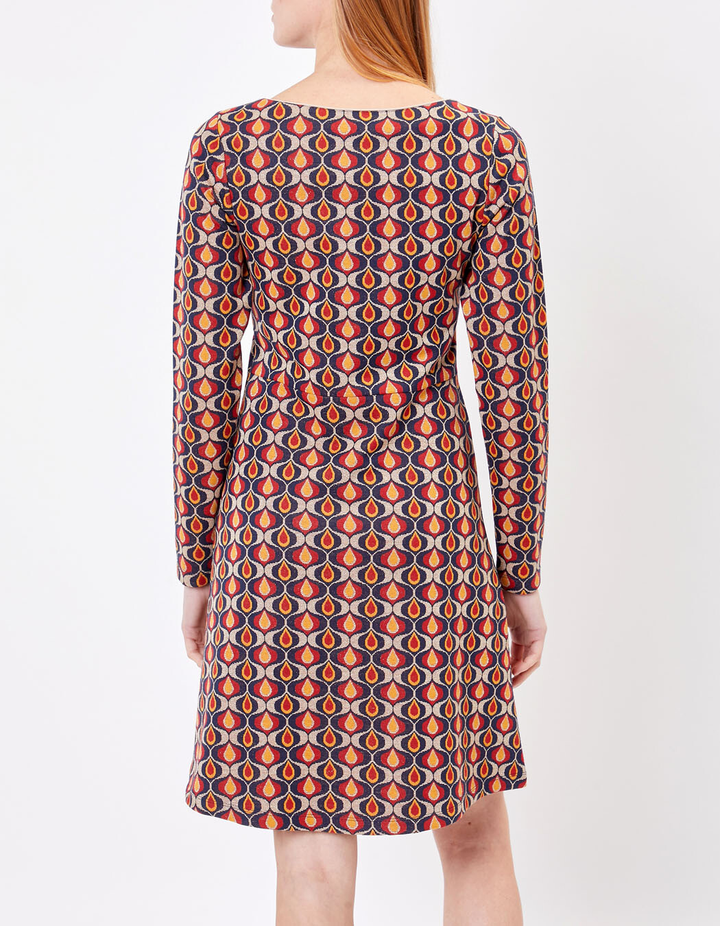 Long-sleeved jacquard knit dress femme Princesse Nomade