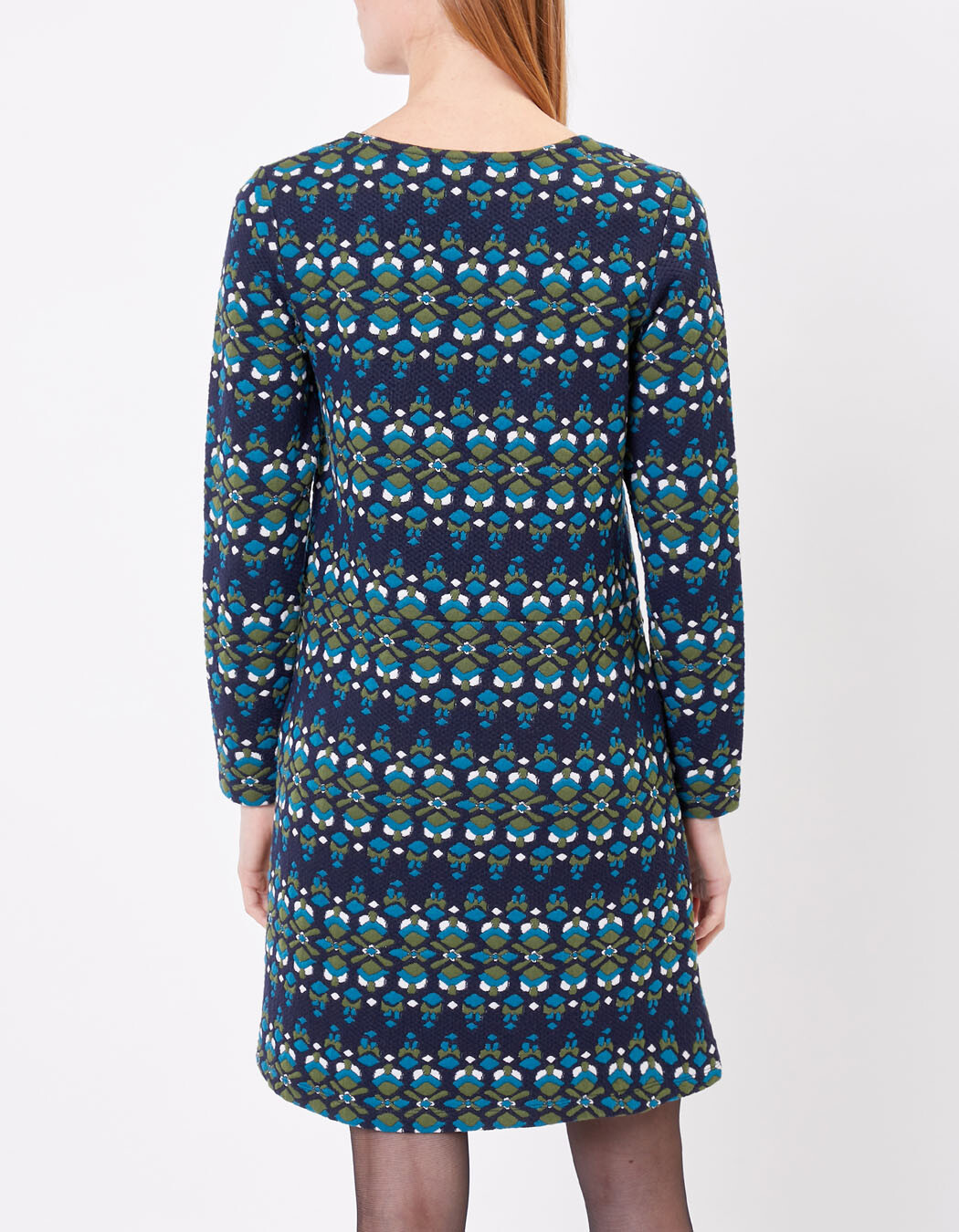 Jacquard knit straight dress with pockets femme Princesse Nomade