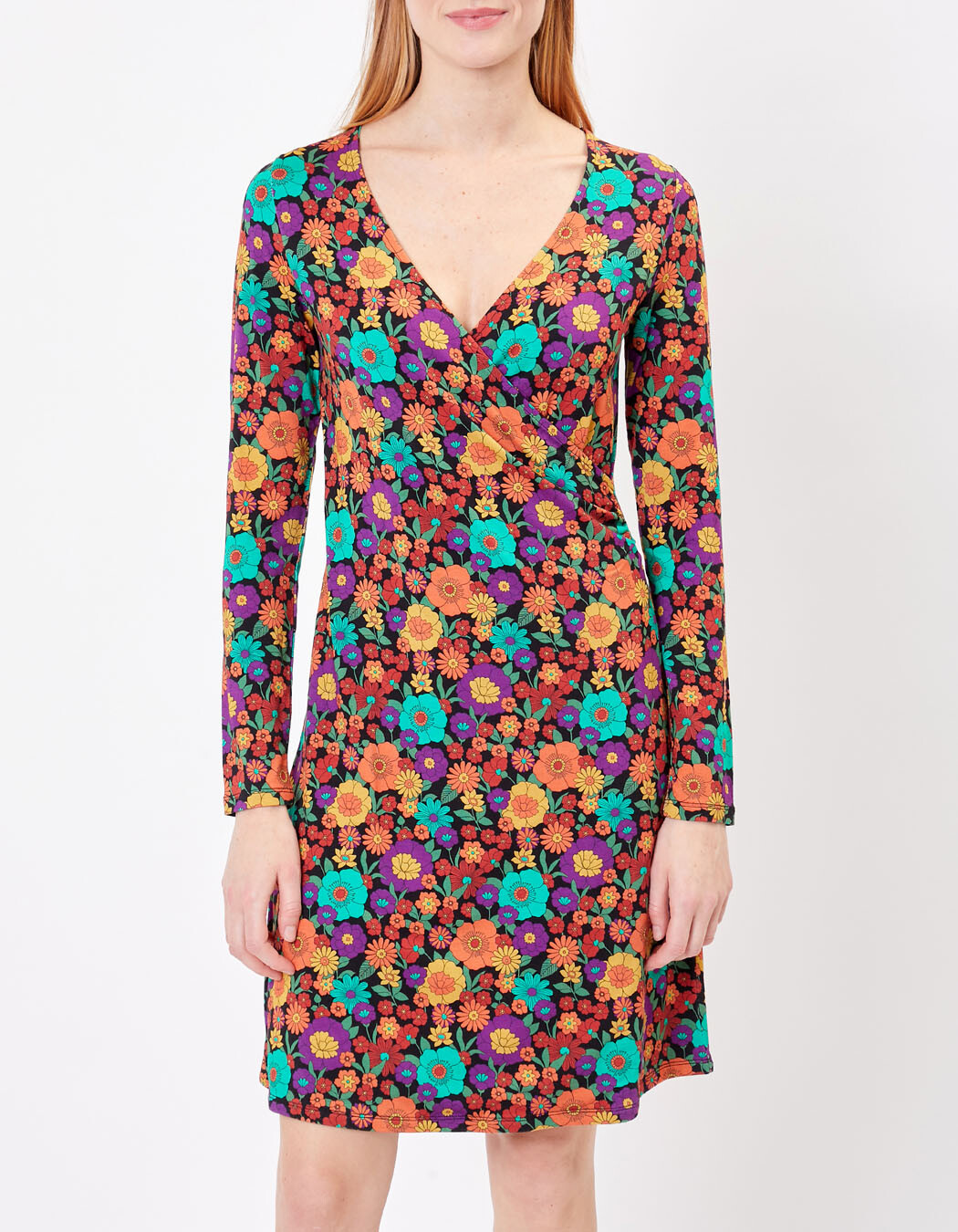 Fitted short dress in Ecovero jersey knit femme Princesse Nomade