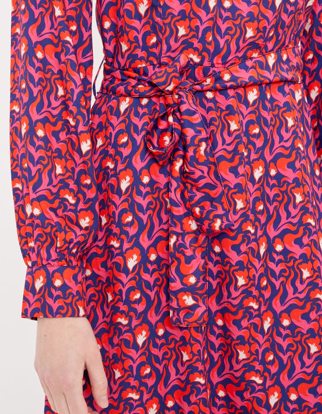 Fitted dress with retro print lining femme Princesse Nomade