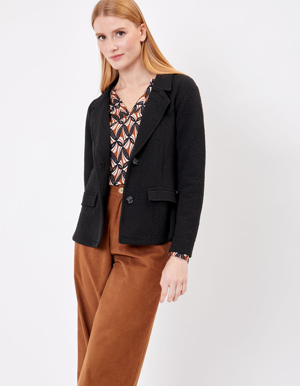 Jacquard knit suit jacket femme Princesse Nomade